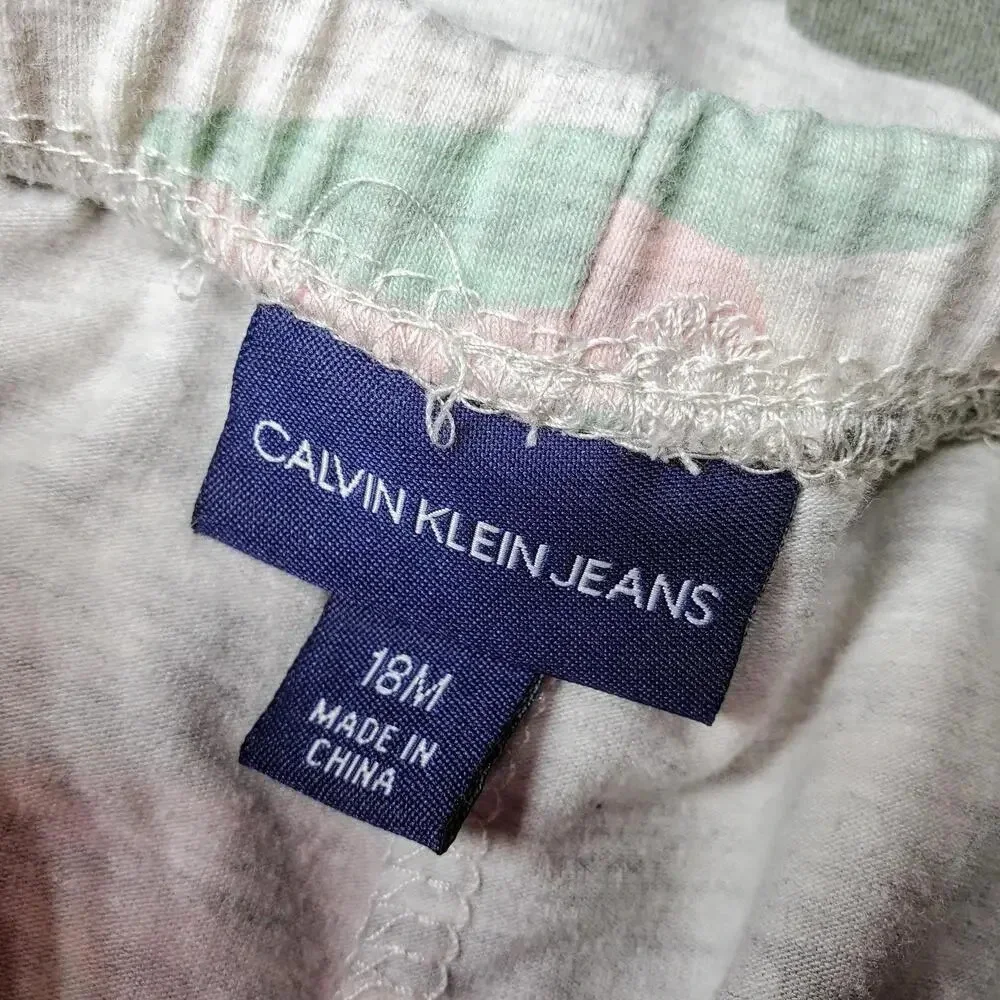Calvin Klein, Jessica Simpson & Carter's Toddler Girl Casual Leggings Bundle 18m